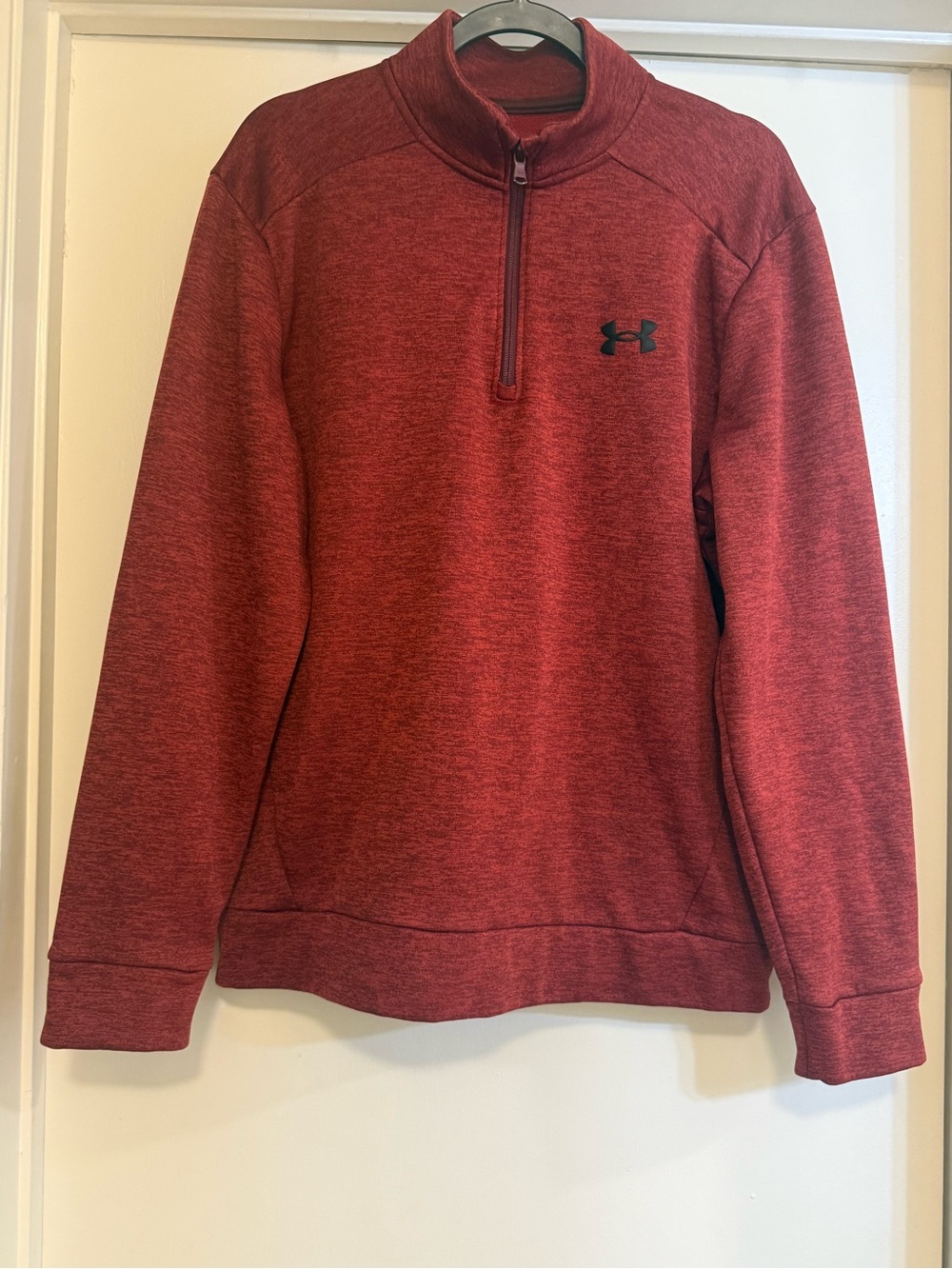 Under Armour Women Red Quarter-Zip Pullover Sweater